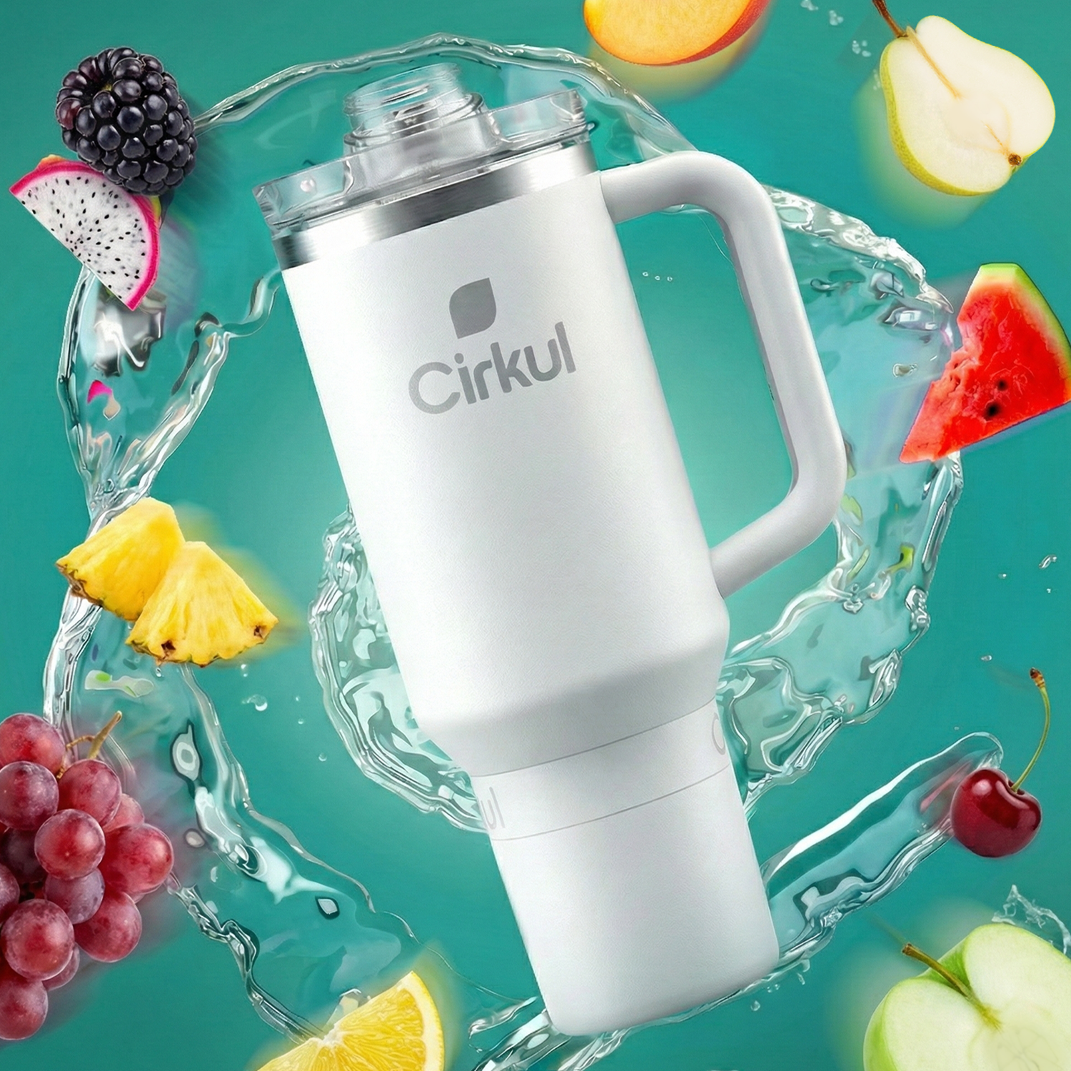 Cirkul Tumbler – Pearl - Clean Bundle
