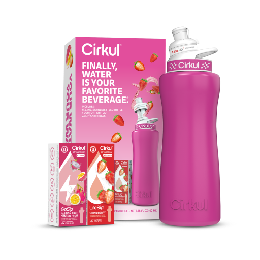 32oz. Hot Pink Stainless Steel Bottle Starter Kit - Travel Edit