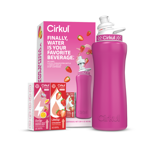 32oz. Hot Pink Stainless Steel Bottle Starter Kit - Travel Edit