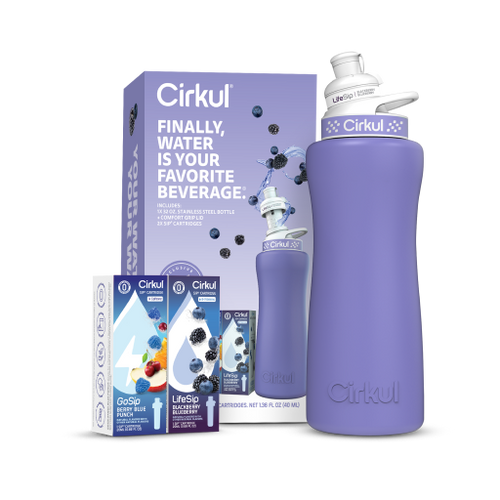 32oz. Matte Periwinkle Stainless Steel Bottle Starter Kit - Home Choice